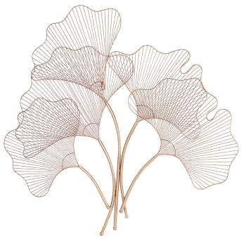 Glam Metal Floral Wall Decor Copper - Olivia & May