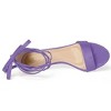 Allegra K Women's Kitten Heel Open Top Lace-Up Sandals - 4 of 4