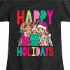 Girls' - Barbie - Happy Holidays Fitted Short Sleeve Graphic T-Shirt - 2 of 4
