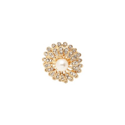 SOHI Women's Multicolour Embellished Feather Statement Ring