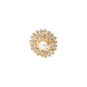 SOHI Women's Multicolour Embellished Feather Statement Ring - 1 of 3