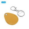 Unique Bargains PU Leather Keychain Holder ID Key Cards Key Fobs with Rings 2 Pcs - 3 of 4
