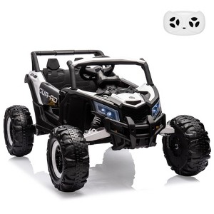 Jojoka 24V Kids Ride On UTV Car, Battery Powered Electric Off-Road Vehicle with Remote Control, 200W Motor, Spring Suspension, USB, Music, Lights - 1 of 4
