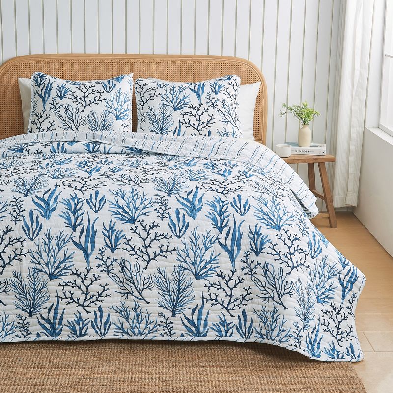 Coastal Inspired Quilted Coverlet Set with Shams, 1 of 7