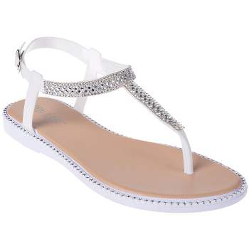 Fifth & Luxe Women's PCU Thong Sandals - Open Toe Flats for Women