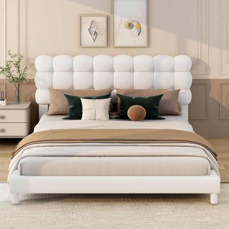 Queen/Full/Twin Size Upholstered Platform Bed with Soft Headboard-ModernLuxe, 2 of 10
