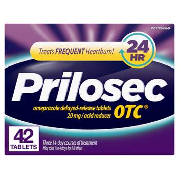 Prilosec OTC Omeprazole 20mg Delayed-Release Acid Reducer for Frequent Heartburn Tablets - 42ct