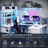 Garvee U Shaped Gaming Desk - 78.7" Reversible Computer Desk with Built-In Monitor Stand, LED Lights, and Charging Support - 2 of 4