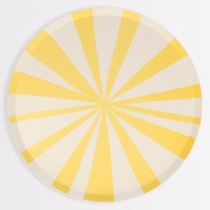 Meri Meri Yellow Stripe Dinner Plates (Pack of 8) - 1 of 3