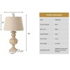 SEA WINDS 32” Beige Farmhouse Polyresin Table Lamp, sold as 2 pack - 4 of 4