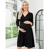 Maternity Dress Women's Velvet Retro V-Neck A-Line Sexy Photoshoot Dress Holiday Dress Evening Dress Wedding Guest Green Velvet7vLarge - 3 of 4