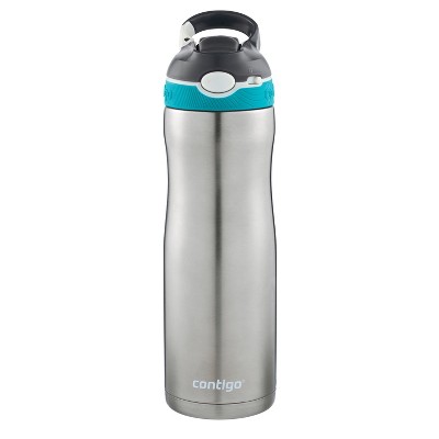 contigo autospout 13oz stainless steel kids straw water bottle blue