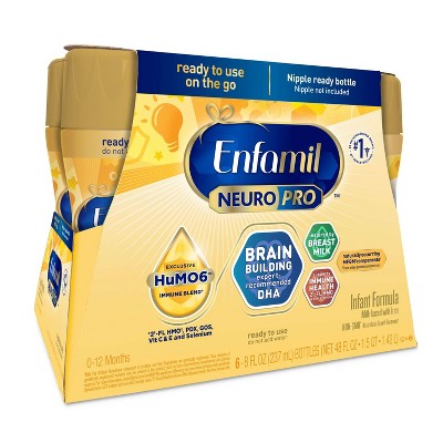 Enfamil NeuroPro Ready to Feed Infant Formula Bottles - 8 fl oz Each/6ct