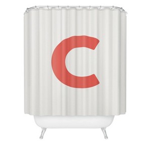 Deny Designs April Lane Art Block Monogram Shower Curtain - 1 of 3