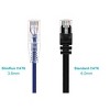 Monoprice Cat6 Ethernet Patch Cable - 7 Feet - Purple | Snagless RJ45 Stranded 550MHz UTP CMR Riser Rated Pure Bare Copper Wire 28AWG - SlimRun Series - 2 of 4