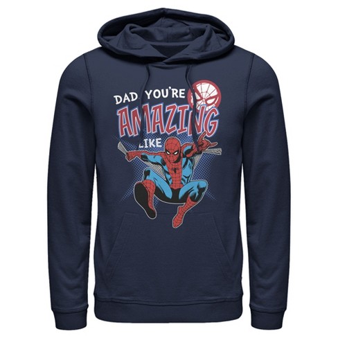 Men's Marvel Webbed Spider-Man Amazing Dad Pull Over Hoodie - image 1 of 4