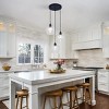 HOMLUX Modern Clear Glass Chandelier 3-Light Kitchen Island Pendant Light - 2 of 4