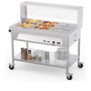 Commercial Electric Food Warmer, 9-Pan Steam Table with Lids, Acrylic Guard, 1500W Stainless Steel Serving Counter with Wheels and Handle - 2 of 4