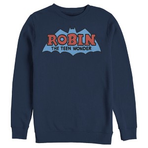 Men's Batman Logo Boy Wonder Robin Sweatshirt - 1 of 3