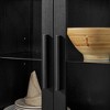 ORRD Modern Black Arched Storage Cabinet with Light & Adjustable Glass Shelves - 3 of 4