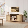 TV Stand, Farmhouse Entertainment Center with 2 Natural Rattan Doors and Height Adjustable Shelves, Modern Media TV Console for Living Room, Bedroom - 4 of 4
