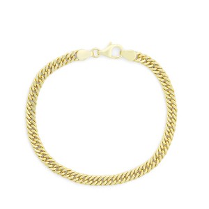 Giorgio Di Vicenza 14K Gold Over Sterling Silver Men's 4.75mm Curb Chain Bracelet - 1 of 2