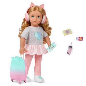 Our Generation 18" Doll with Luggage and Travel Accessories Set - 1 of 4