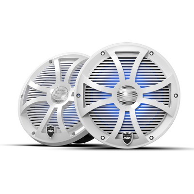 Wet Sounds REVO 8 SW-W V3 - Revolution Series 8" Marine Coaxial Speakers with White SW Grilles, Pair