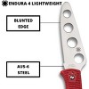 Spyderco Endura 4 Lightweight Trainer Folding Pocket Knife with 3.55" AUS-6 Steel Blade | Great for Practicing Proper Knife Handling Skills, Red - 3 of 4