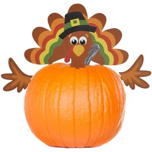 Decorae Halloween Pumpkin Decorating Kit, Turkey Set, 4 Reusable Metal Accessories for Fall Pumpkin Face Decorating w/ Turkey Body Parts - 1 of 4