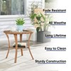 POCASSY Wicker Rattan Side Table With Built-In Tempered Glass Patio End Table - 4 of 4