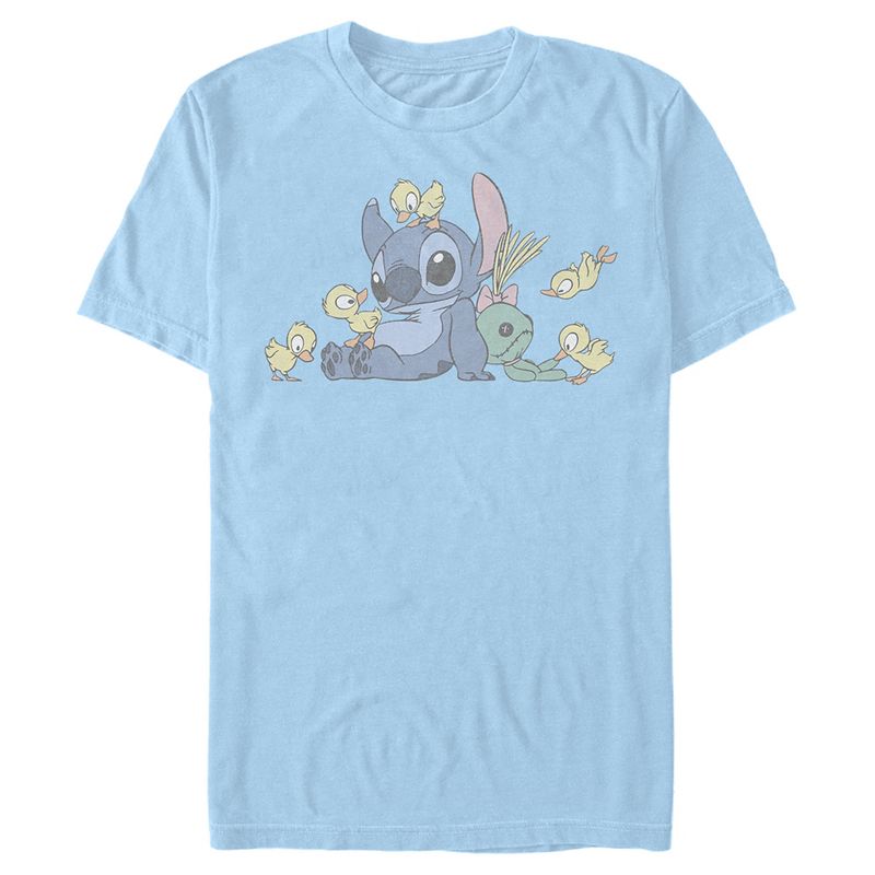 Men's Lilo & Stitch Distressed Ducklings T-Shirt, 1 of 5