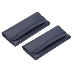 Unique Bargains Soft PU Leather Eyeglass Sunglass Case Portable Glasses Pouch 2 Pcs - 1 of 4
