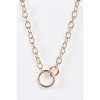 Slickblue 19" Gold Chain Link Necklace, Two Self-Closing Clasp Rings, Adjustable Length, Women's Fashion, Gold - 2 of 2