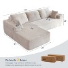 MAXYOYO 110" Modular Sectional Sofa Couch, with L-Shape Chaise, Modern Boneless Couch for Living Room, No Assembly Required - 3 of 4
