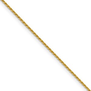 Black Bow Jewelry 1.25mm 14k Yellow Gold Diamond Cut Oval Open Cable Necklace Chain - 1 of 4
