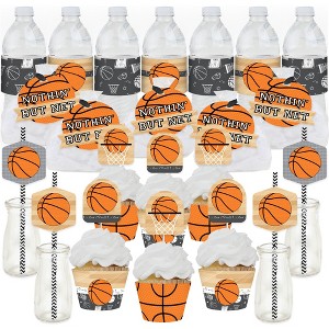 Big Dot of Happiness Nothin’ But Net - Basketball - Baby Shower or Birthday Party Favors and Cupcake Kit - Fabulous Favor Party Pack - 100 Pieces - 1 of 4