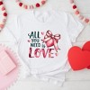 Simply Sage Market Women's All You Need Is Love Coquette Short Sleeve Graphic Tee - 3 of 4