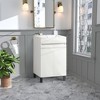 ALEXOUN Compact White Bathroom Vanity with Glossy Ceramic Sink - Perfect for Small Bathrooms or Powder Rooms Apartments - 2 of 4