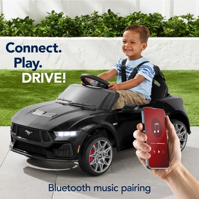 Black 12V Electric Ride-On Ford Mustang Car for Kids