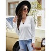 Womens Cardigan Lace Trim V Neck Long Sleeve Knit Cardigan Sweater Tops - 4 of 4