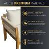 Kinger Home Steven 4-Piece Acacia Wood Patio Furniture Set with Cushions Stylish and Durable Outdoor Patio Furniture Compact Wood - 2 of 4