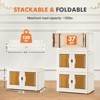 Musment Stackable Plastic Storage Bins with Lids -  Foldable Storage Boxes with Doors & Wheels, Portable and Lockable Organizer Boxes for Living Room - 2 of 4