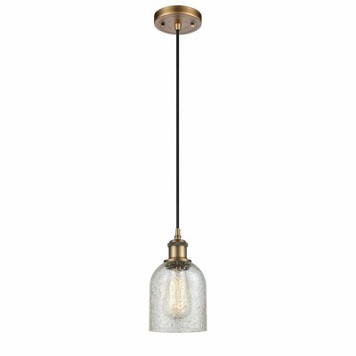 Caledonia - 1 Light Cord Hung Mini Pendant In Industrial Style-10 Inches Tall and 5 Inches Wide