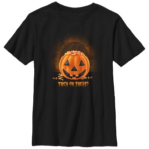 Boy's Lost Gods Halloween Pumpkin Candy Corn Treat T-Shirt - 1 of 4