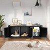 SEVOBAL Pet Crates and Houses Discreet Stylish Cat House with Odor Control, Hidden Litter Box Enclosure Space-Saving , Black, 46.93"*17.64"*17.87" - 4 of 4