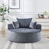 CENGHU Chenille Lazy Sofa Bean Bag Chair, Sponge Chaise Lounge Chair Indoor, Modern Sleeper Chair for Living Room Bedroom Office - 3 of 4