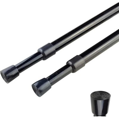 LunaLulinlk 2 Pack 4/8" Spring Tension Curtain Rod, RV Tension Bars, Adjustable Cupboard Rods White 16 to 28 Inch, Suitable for Doors and Windows