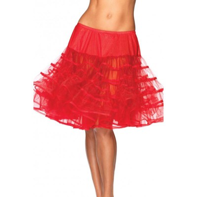 Leg Avenue Womens Shimmer Organza Knee Length Petticoat Skirt 