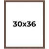 PosterPalooza | 30x36 Wide Barnwood Picture Frame, UV Acrylic, 6 Finishes - Grey, Brown, White, and Black - 2 of 4